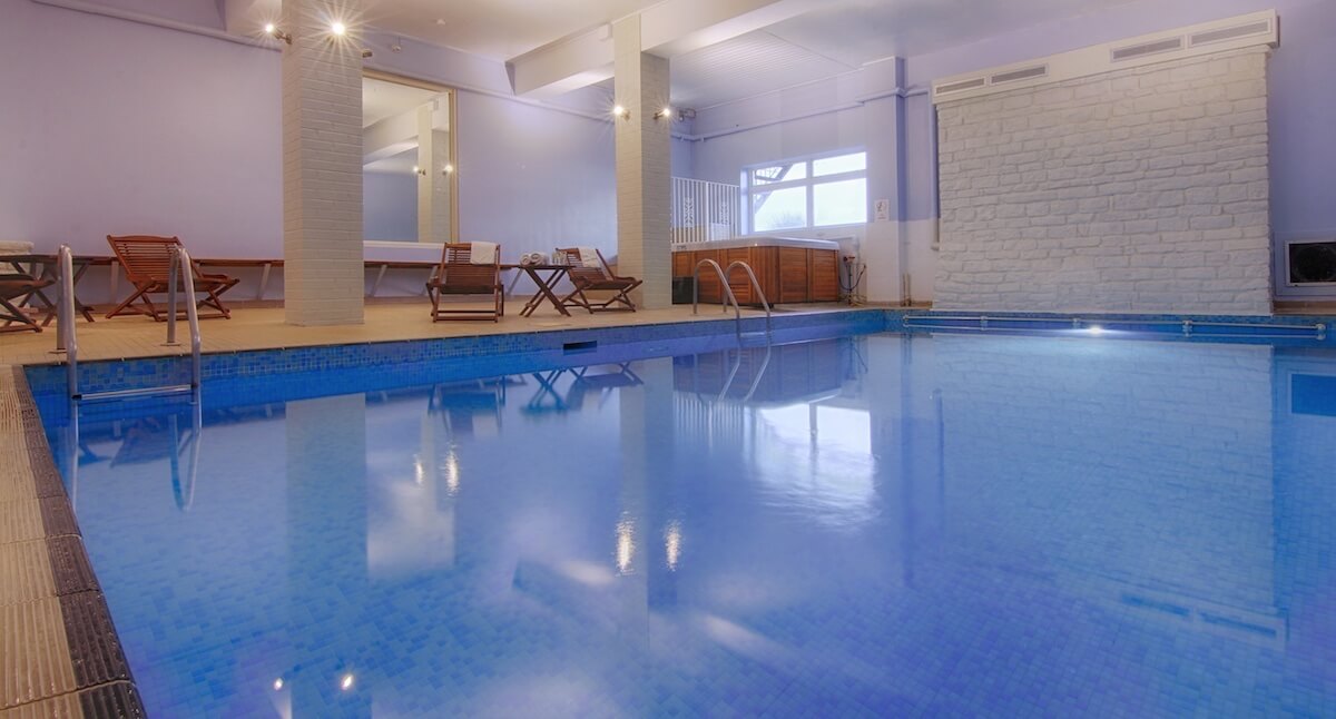 Indoor Pool & Loungers, Luccombe hall Hotel, Isle of Wight