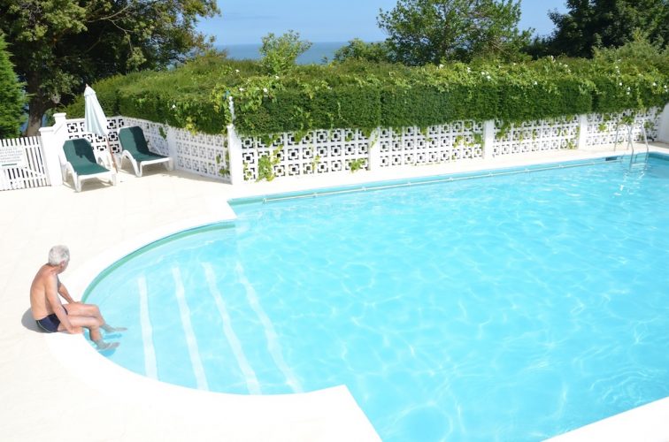 Outdoor Pool & Sea Views, Hall Hotel, Isle of Wight Hall Hotel Outdoor Pool & Sea Views, Hall Hotel, Isle of Wight Hall Hotel