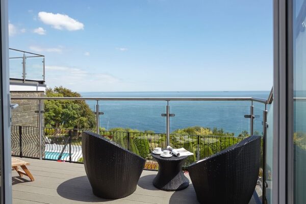 Spacious Balcony, Executive Suite, Room 2, Luccombe Hall Hotel, Shanklin, Isle of Wight