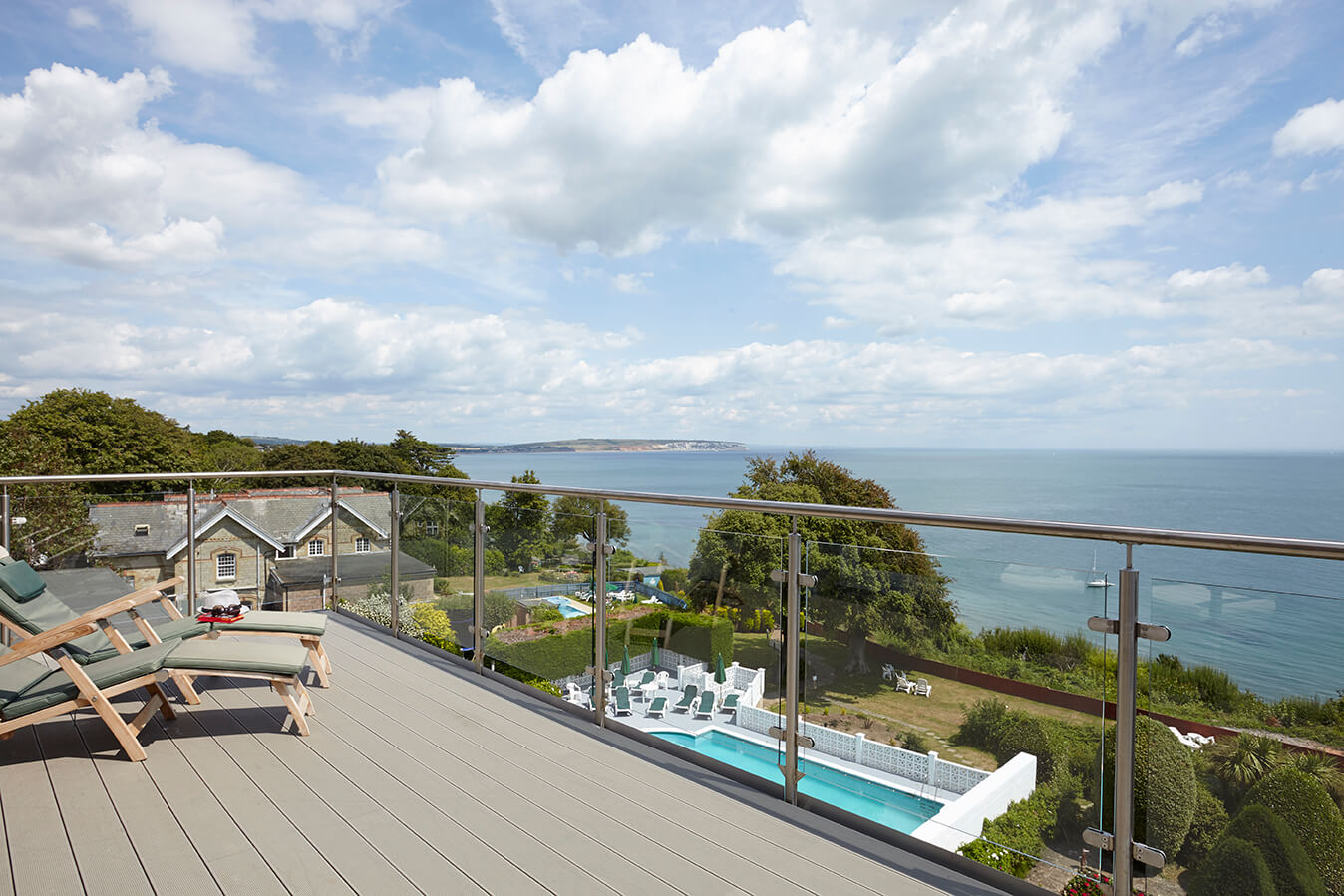 Executive Suite, Room 16, Spacious Balcony & Breathtaking Sea Views, Luccombe Hall Hotel, Isle of Wight