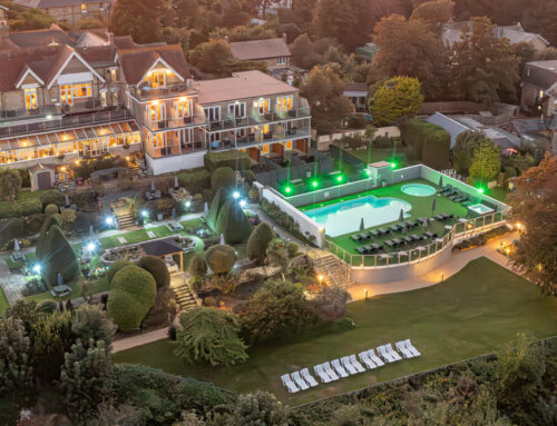 Luccombe Hall Hotel & Grounds Evening Aerial View