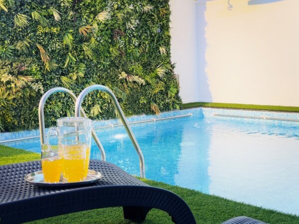 Drinks by the Tropical Indoor Pool