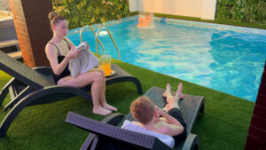 Family Fun in the Indoor Tropical Pool Experience, Leisure Facilities, Luccombe Hall Hotel, Isle of Wight