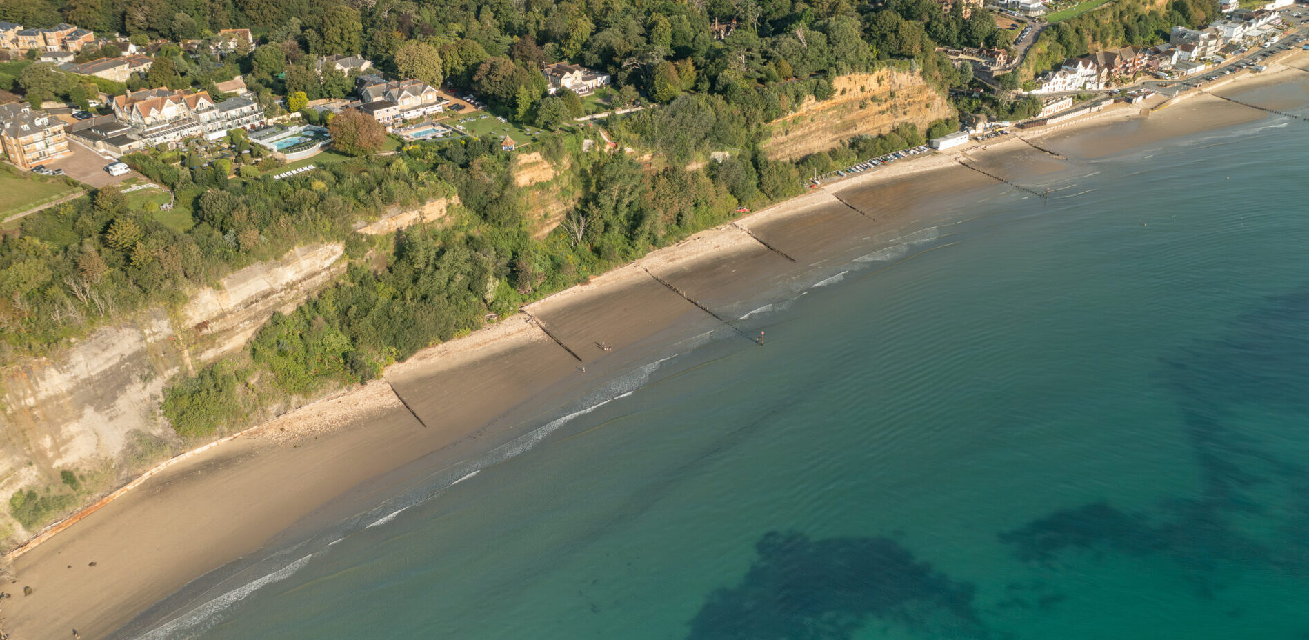 The cliff path below the hotels