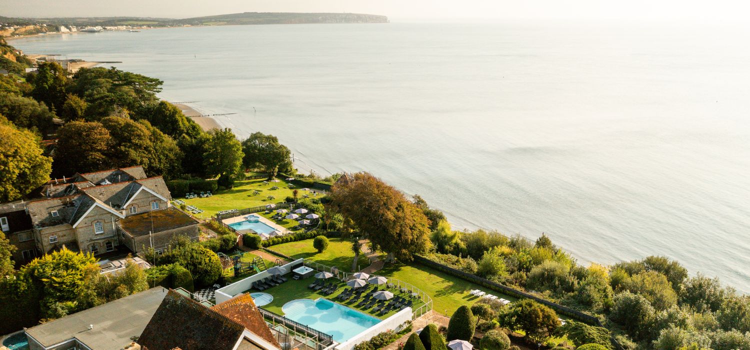 Couple's Indulgence Break - Sandown Bay and the coast from above Luccombe Hall